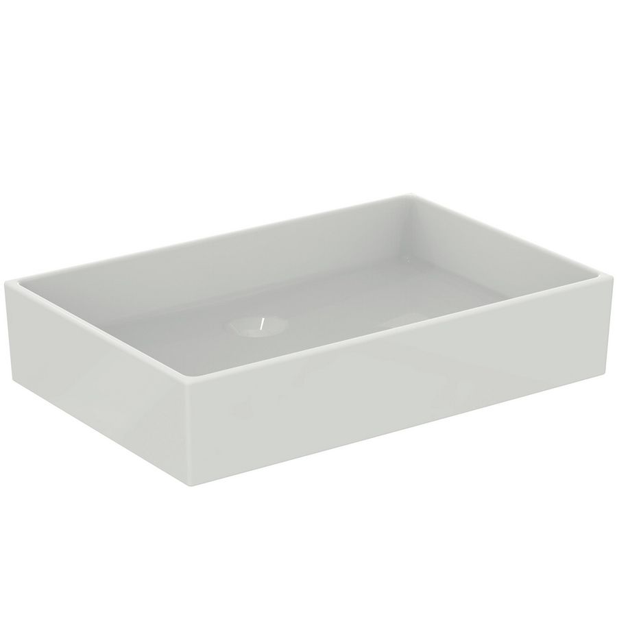EXTRA opbouwwastafel 60x40cm zonder kraangat zonder overl. wit ideal