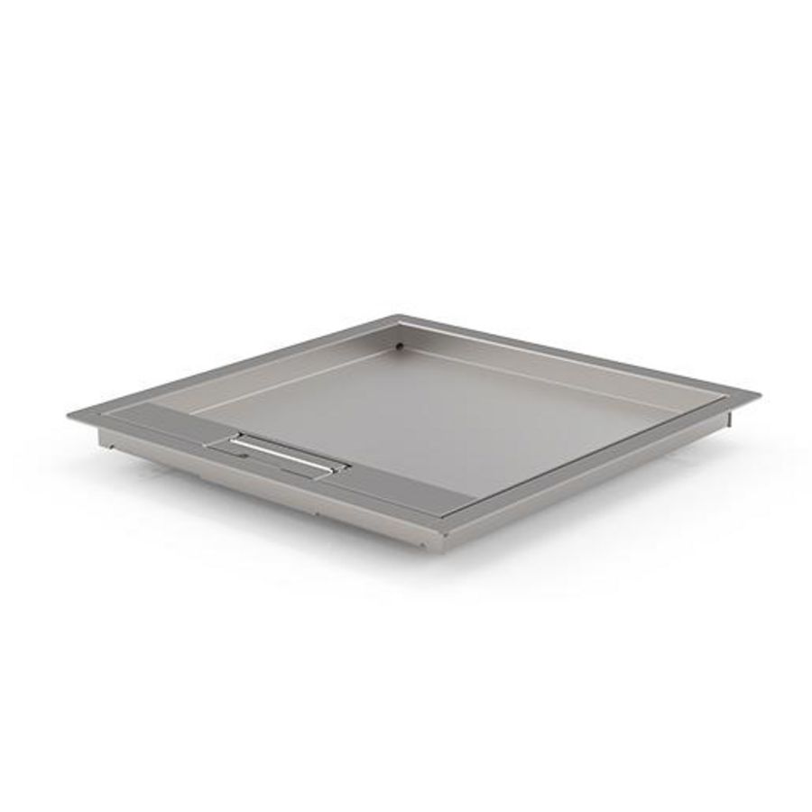RVS T15 klapdeksel set geborsteld RVS inleg 15mm 270x270mm