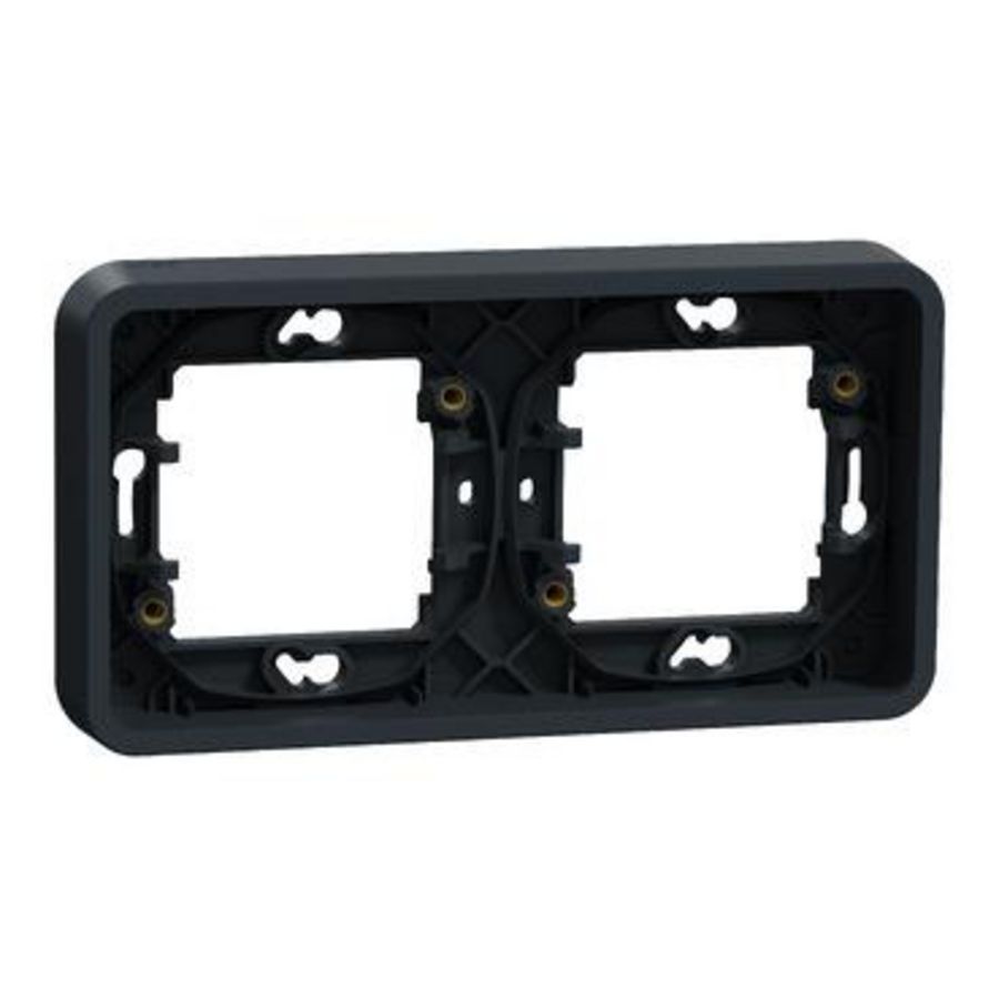 Inbouwdoos 2-voudig horizontaal IP55 Grijs/Antra Mureva Styl