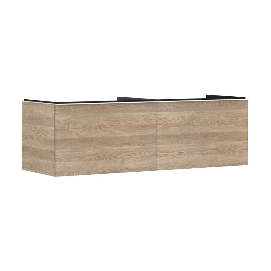 Onderkast Natural Oak 1560x550mm 2x la voor consoles greepkleur mat wit Xelu Q 54072700