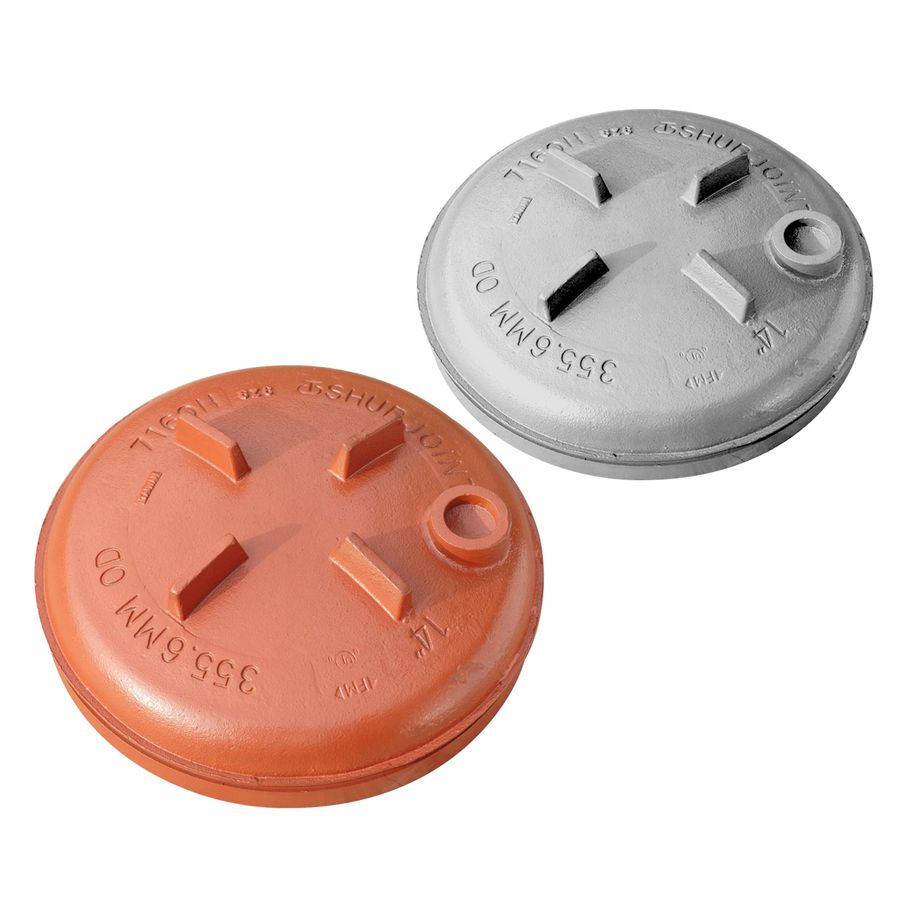 Shurjoint groef eindkap M 355,6mm oranje