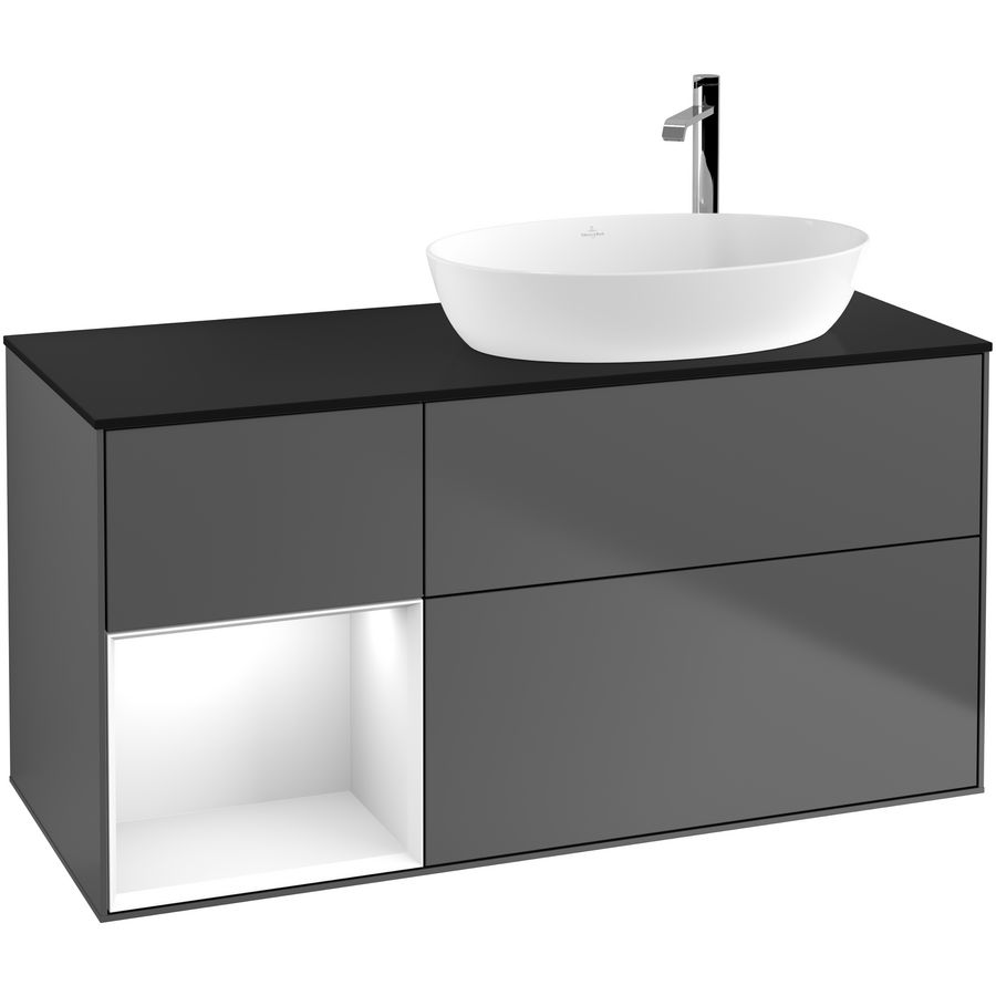 Wastafelonderkast Finion 1200x603x501mm Antr. Matt Lacquer F922GFGK