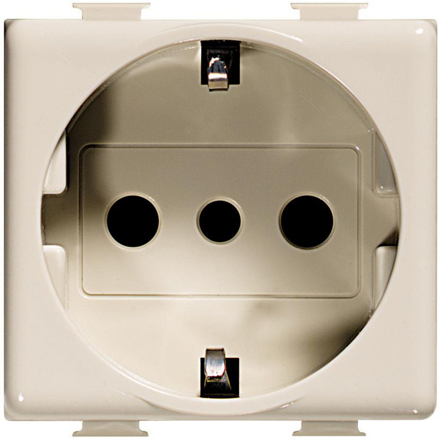 Wandcontactdoos Magic 2P+a-10/16A-unel-1 module vierkant