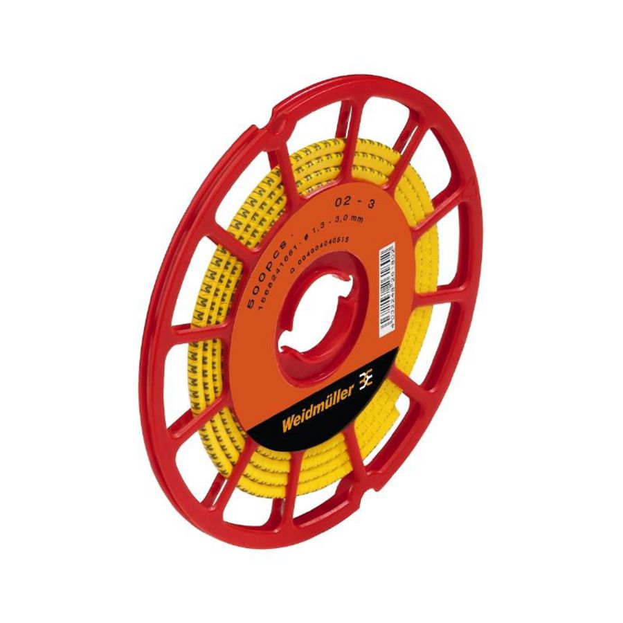 Kabelcoderingsyst. geel O.D.1.3-3mm mix. characte VVE=250