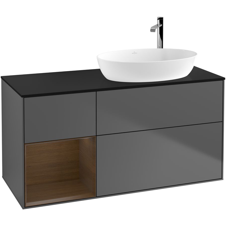 Wastafelonderkast Finion 1200x603x501mm Antr. Matt Lacquer F922GNGK