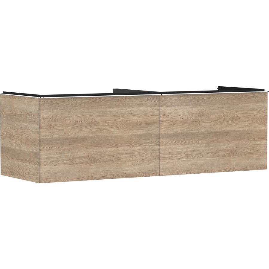 Onderkast Natural Oak 1560x550mm 2x la voor consoles greepkleur chroom Xelu Q 54072000
