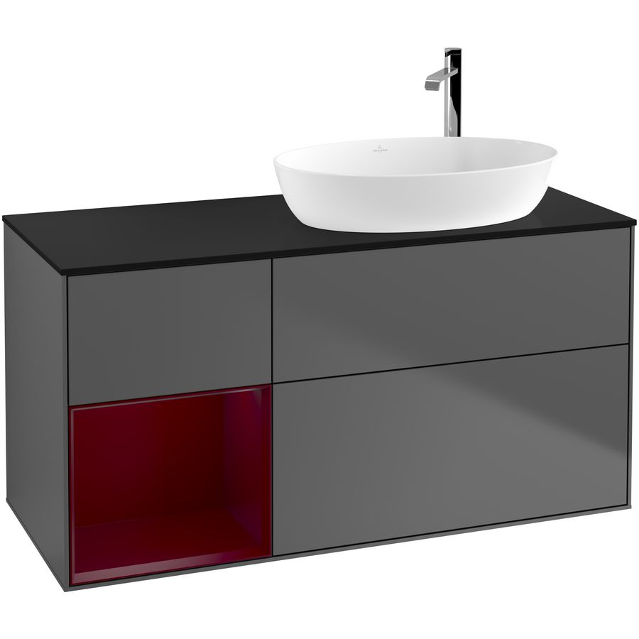 Wastafelonderkast Finion 1200x603x501mm Antr. Matt Lacquer F922HBGK