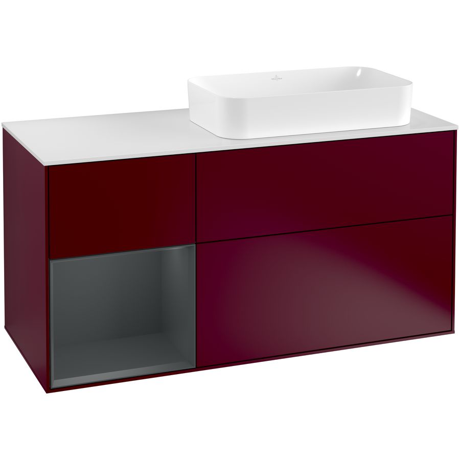 Wastafelonderkast Finion 1200x603x501mm Peony Matt Lacquer F271HGHB