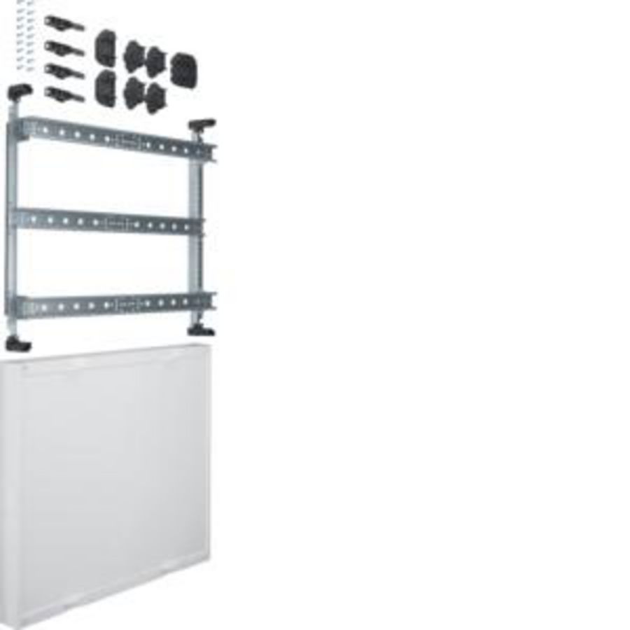 Gesloten DIN-railunit horizontaal leeg 450x500mm