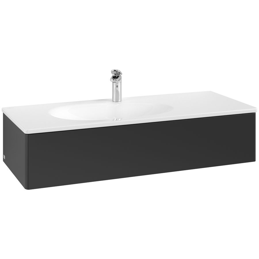 Wastafelonderkast Antao 1188x256x493mm Black Matt Lacquer K03000PD