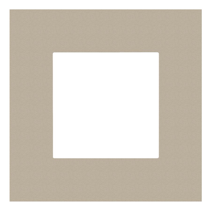 Enkelvoudige afdekplaat Pure steel champagne coated
