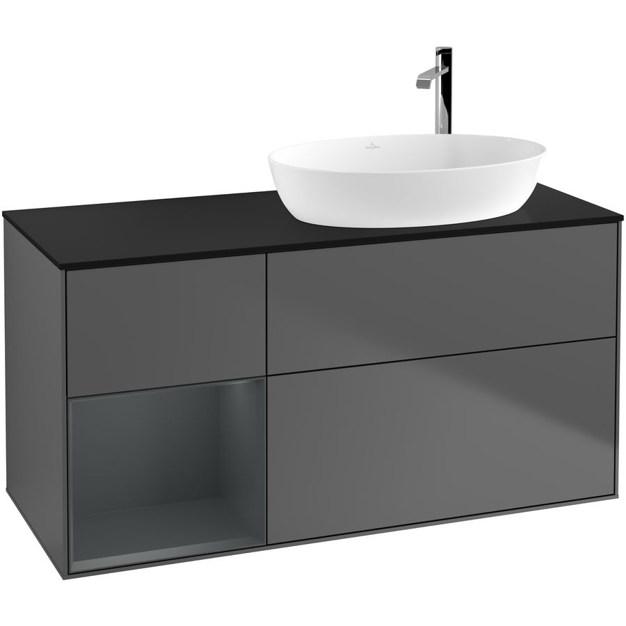 Wastafelonderkast Finion 1200x603x501mm Antr. Matt Lacquer F922HGGK