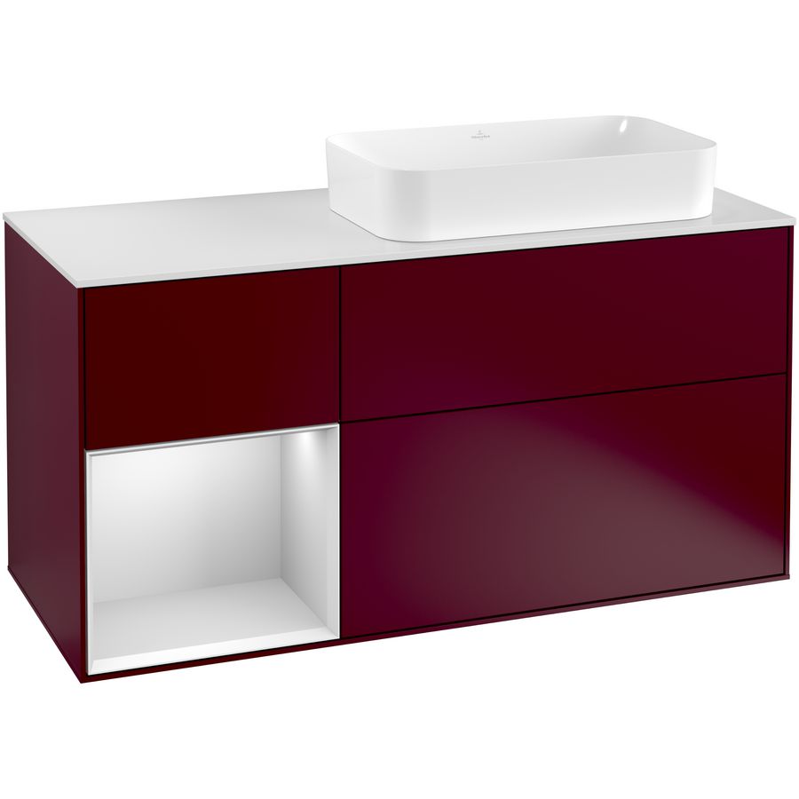 Wastafelonderkast Finion 1200x603x501mm Peony Matt Lacquer F271MTHB