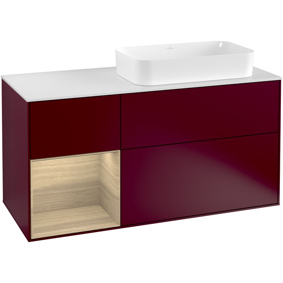 Wastafelonderkast Finion 1200x603x501mm Peony Matt Lacquer F271PCHB