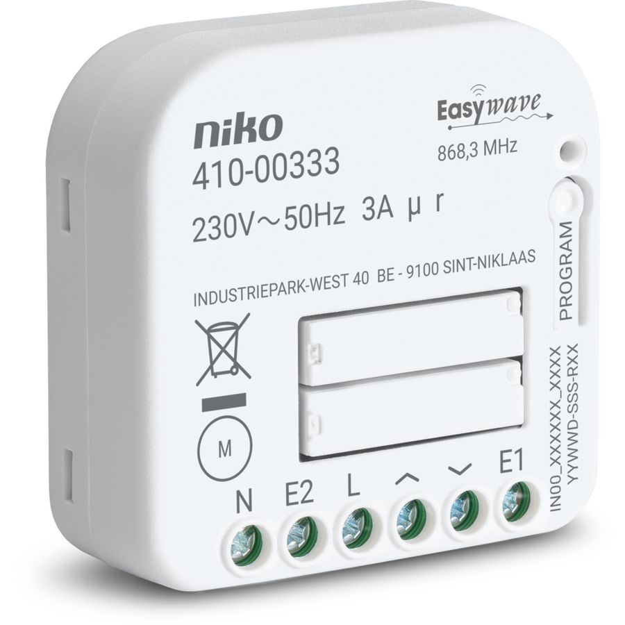 RF-ontvanger motorsturing, 230 V, 2 N.O.-contacten, inbouw