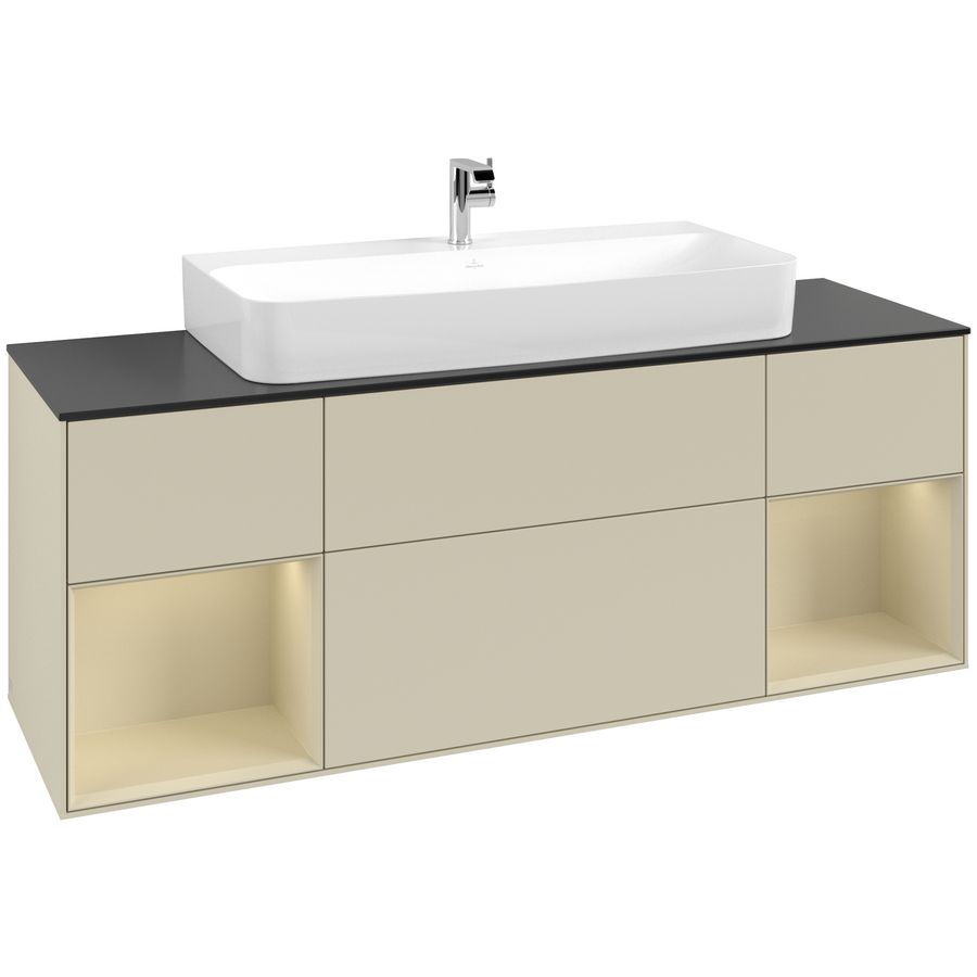 Wastafelonderkast Finion 1600x603x501mm S.Grey Matt Lacquer G212HJHJ