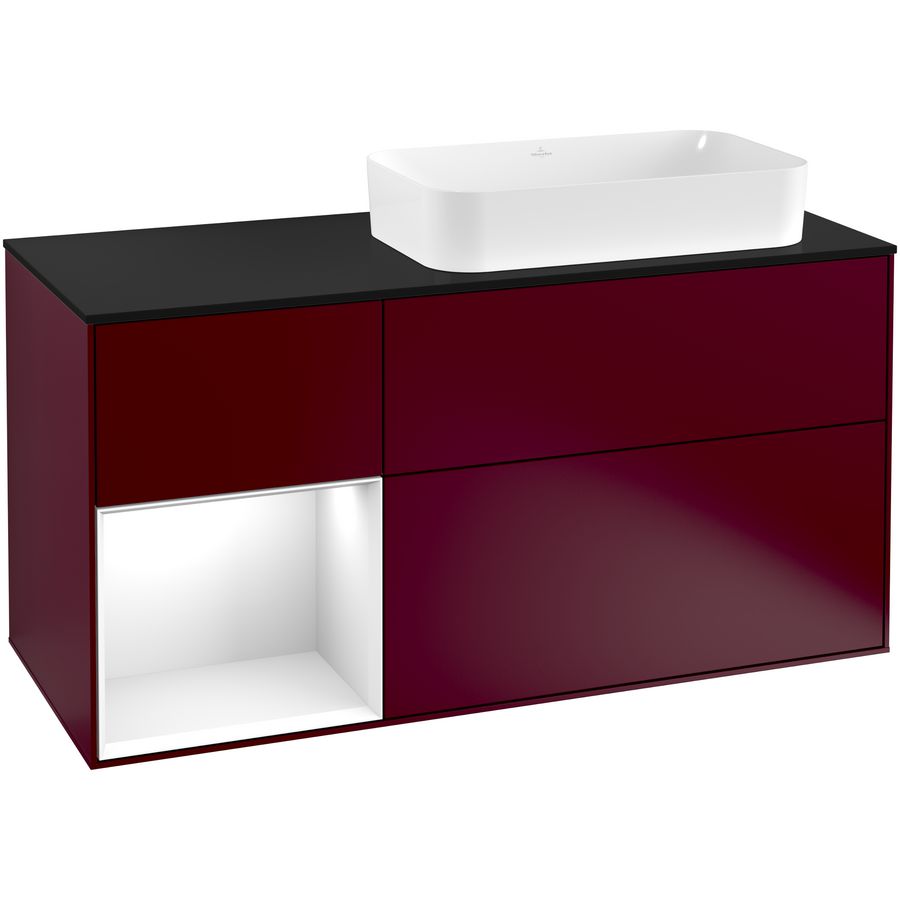 Wastafelonderkast Finion 1200x603x501mm Peony Matt Lacquer F272GFHB
