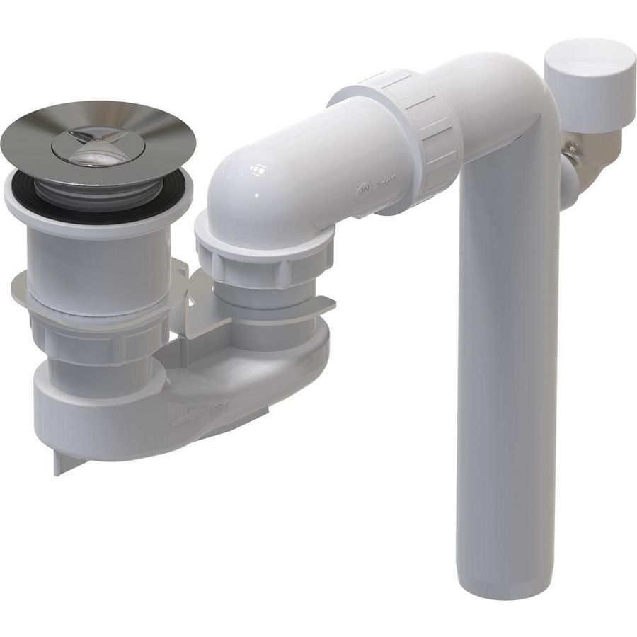 push-to-open afvoerplug z. overl.functie Stone White