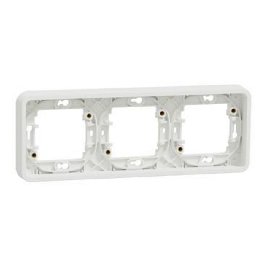 Inbouwdoos 3-voudig horizontaal IP55 Polarwit Mureva Styl
