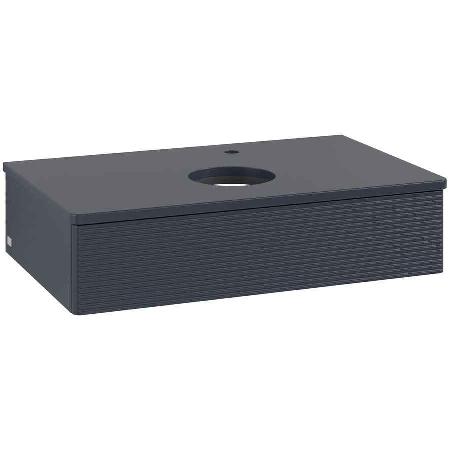 Wastafelonderkast Antao 800x190x500mm Mid.Blue Matt Lacquer L08150HG