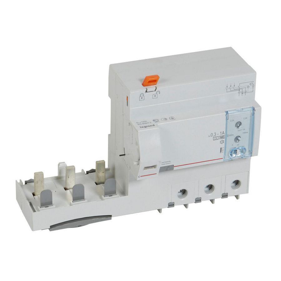 Aardlekblok 3-polig 125A 300/1000mA F DX3 DIN