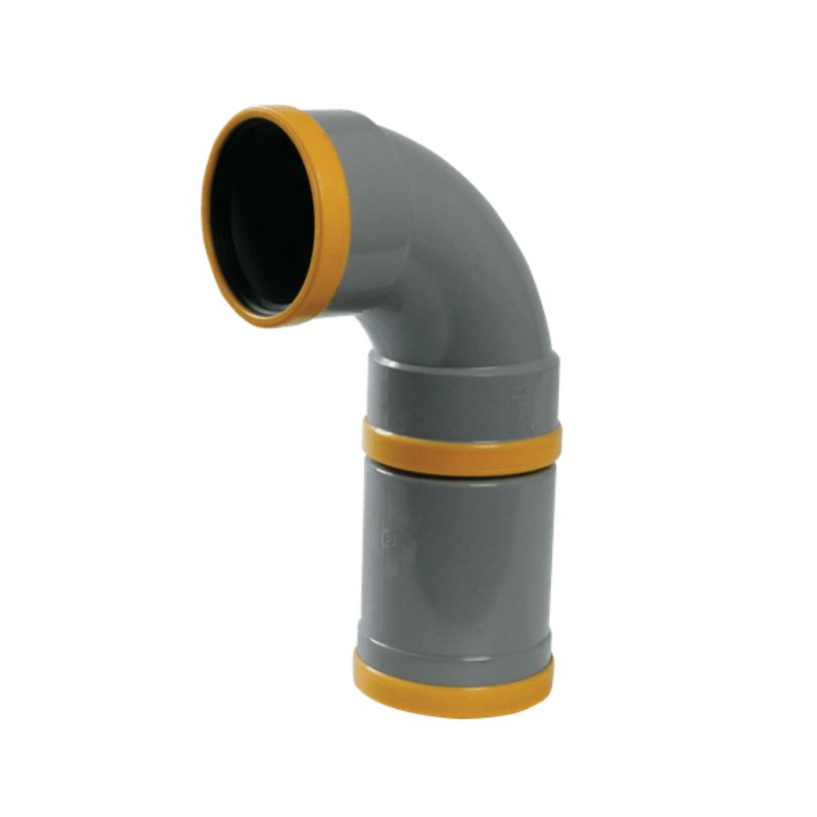 Wafix PVC manchet zettingsbocht 88° 125mm SN8 grijs