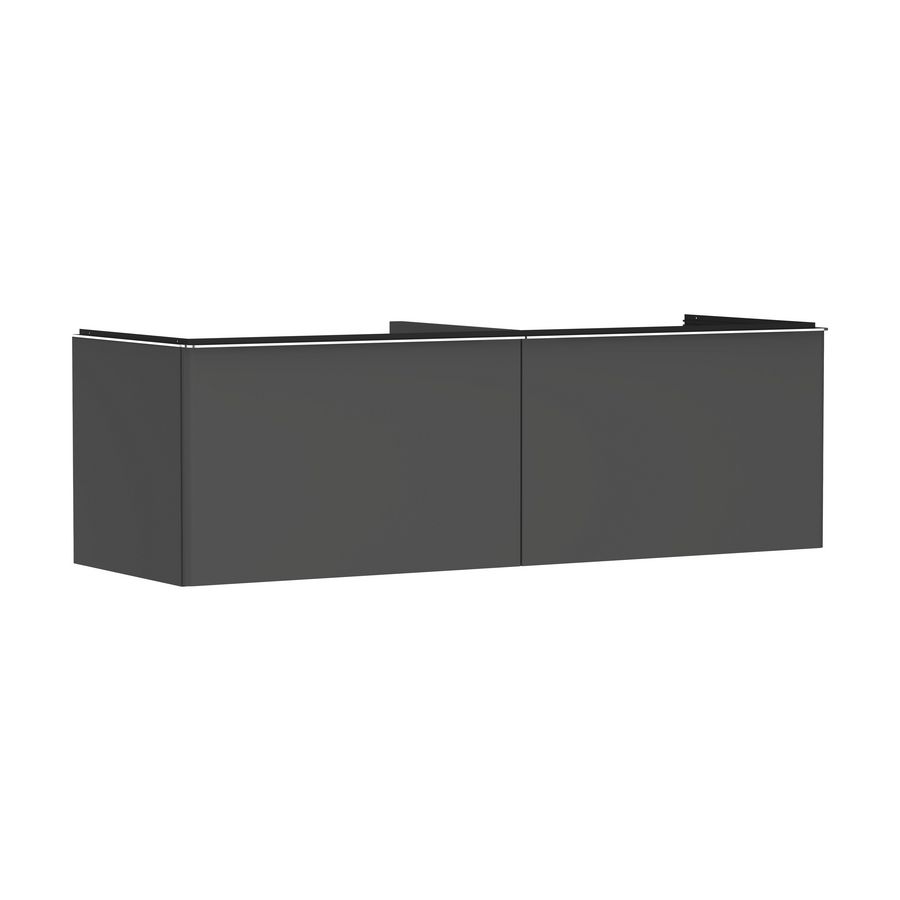 Onderkast mat grijs diamant 1560x550mm 2x la voor consoles greepkleur chroom Xelu Q 54071000