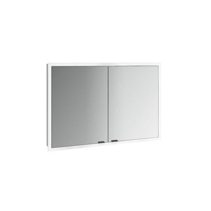 Prime slim LED spiegelkast 1000mm 2 deuren inbouw zwart/wit