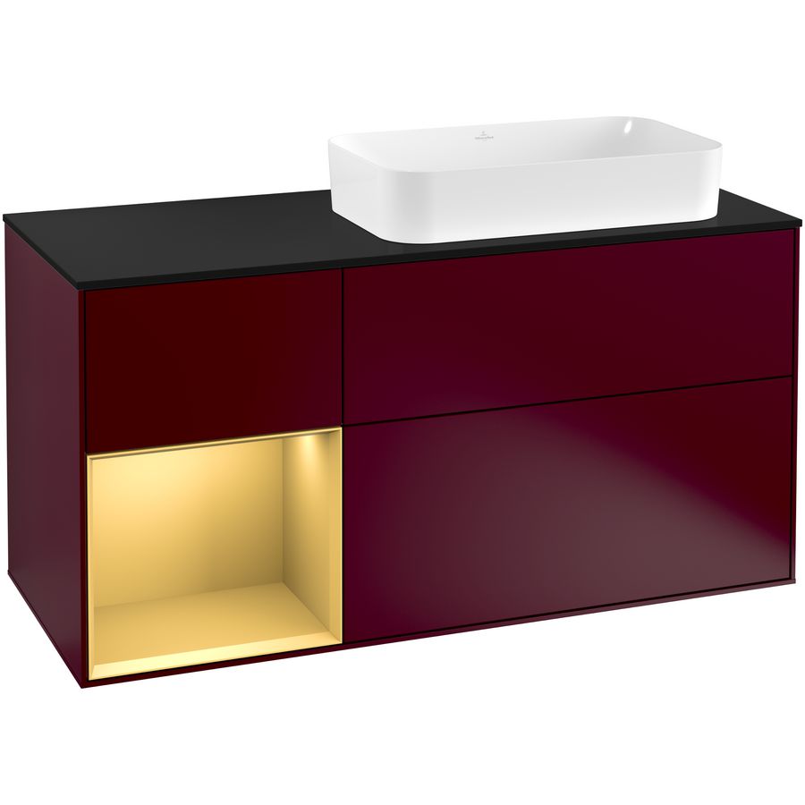 Wastafelonderkast Finion 1200x603x501mm Peony Matt Lacquer F272HFHB