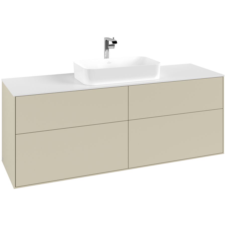 Wastafelonderkast Finion 1600x603x501mm S.Grey Matt Lacquer G32100HJ