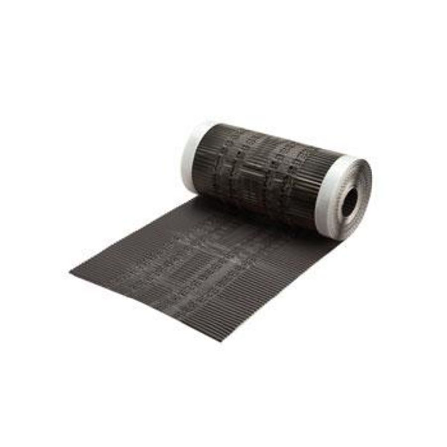 Rol a 5mtr. Airtec nok- en hoekkeper / ondervorst ALU 300mm zwart VVE=4