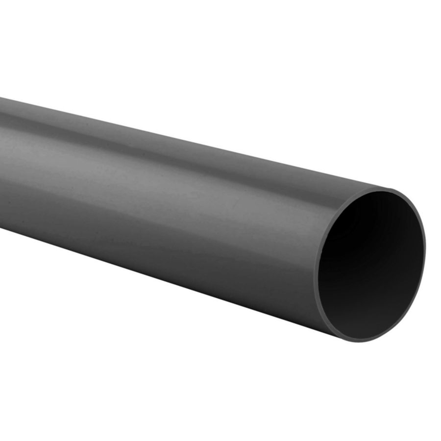Lengte a 4mtr. PVC HWA Buis 80x1,5mm grijs KOMO