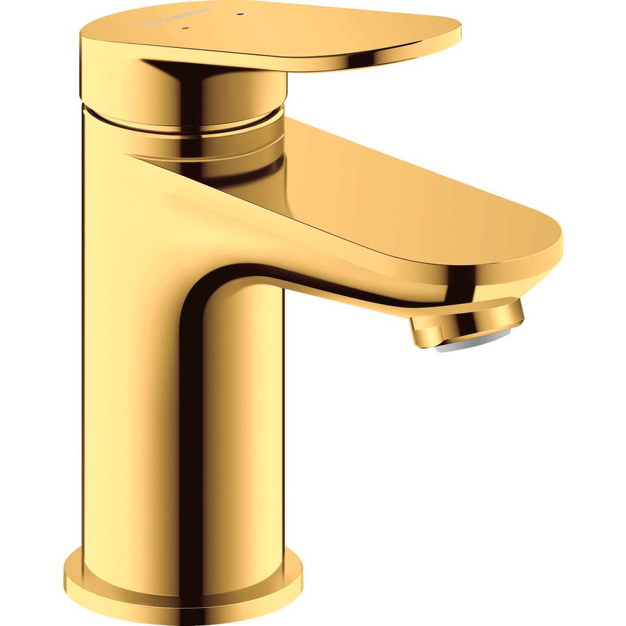 Wave 1-hendel wastafelmengkraan S goud gepolijst sprong 95mm