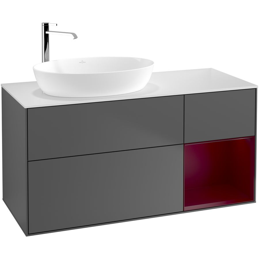 Wastafelonderkast Finion 1200x603x501mm Antr. Matt Lacquer F931HBGK
