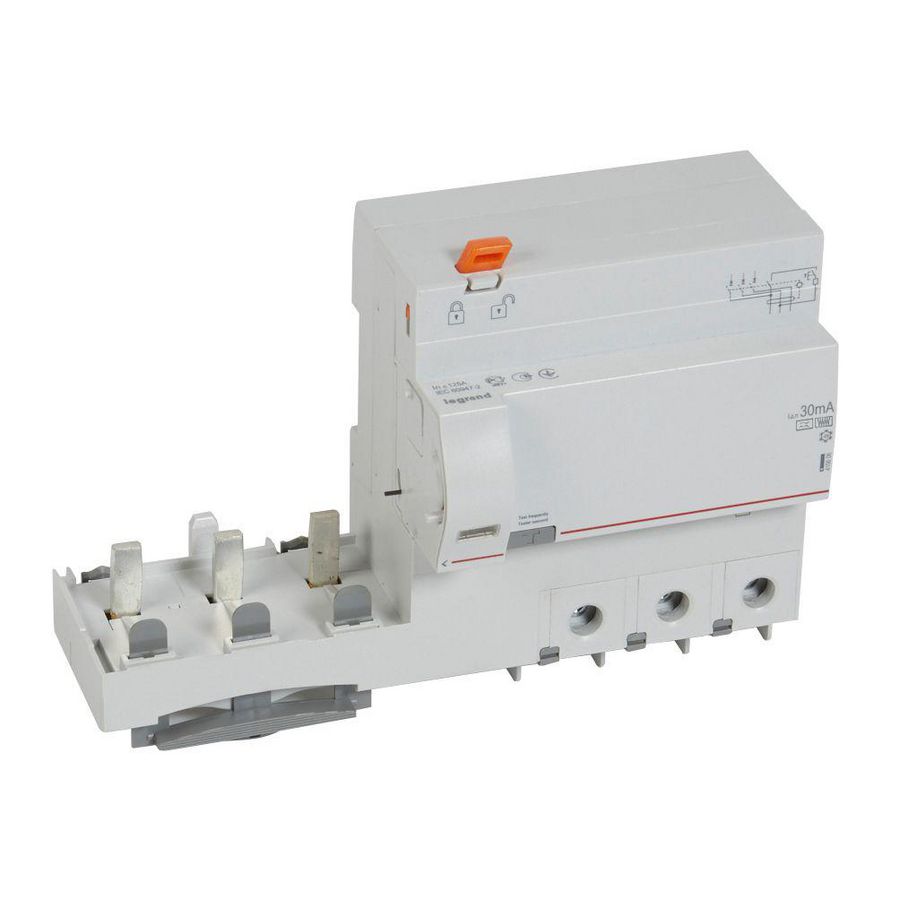 Aardlekblok 3-polig 125A 30mA F DX3 DIN