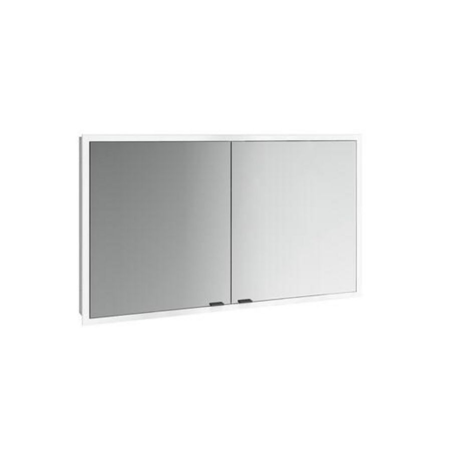 Prime slim LED spiegelkast 1300mm 2 deuren inbouw zwart/wit
