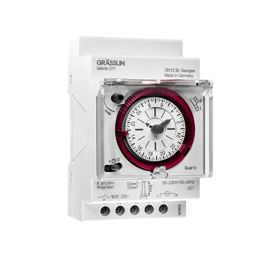 Schakelklok analoog 24u Talento 211 SK 110/230VAC 50-60Hz
