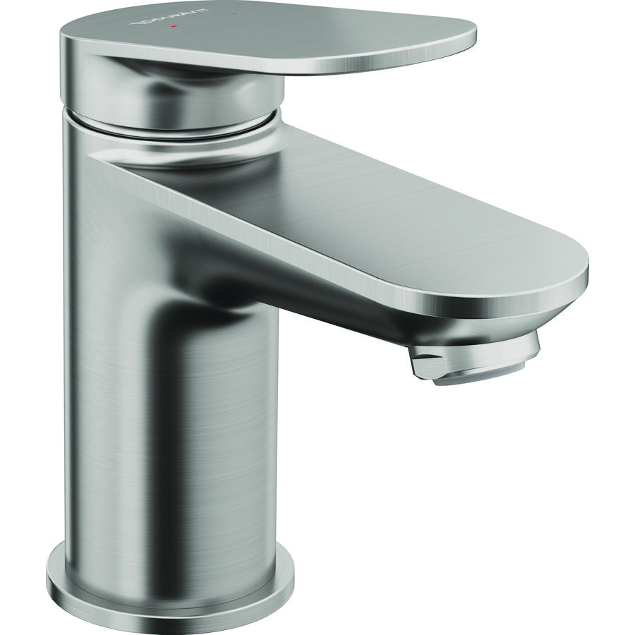 Wave 1-hendel wastafelmengkraan S rvs geborsteld sprong 95mm