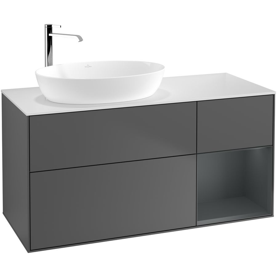 Wastafelonderkast Finion 1200x603x501mm Antr. Matt Lacquer F931HGGK