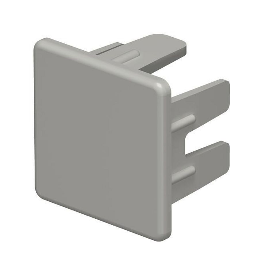 Eindstuk 25x25mm polyvinylchlorid steengrijs VVE=10