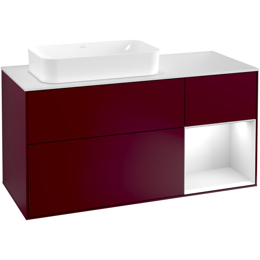 Wastafelonderkast Finion 1200x603x501mm Peony Matt Lacquer F281GFHB
