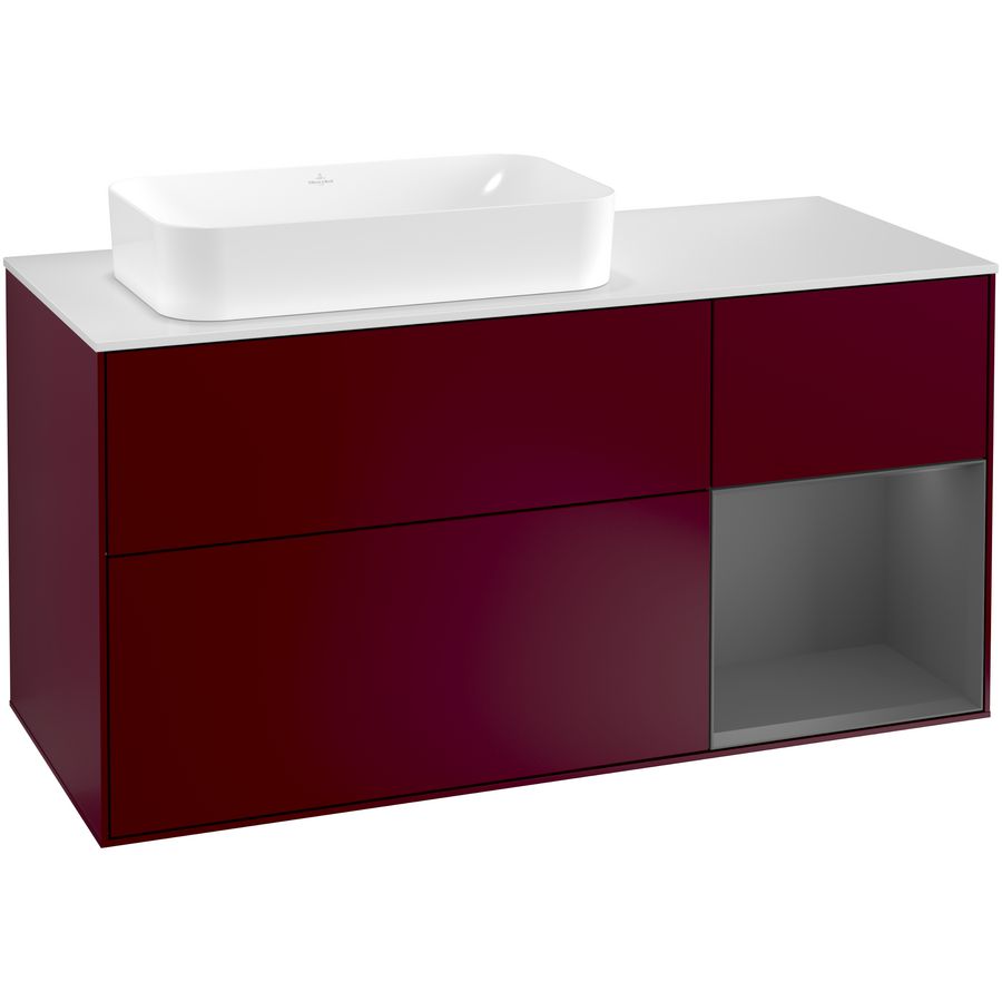 Wastafelonderkast Finion 1200x603x501mm Peony Matt Lacquer F281GKHB