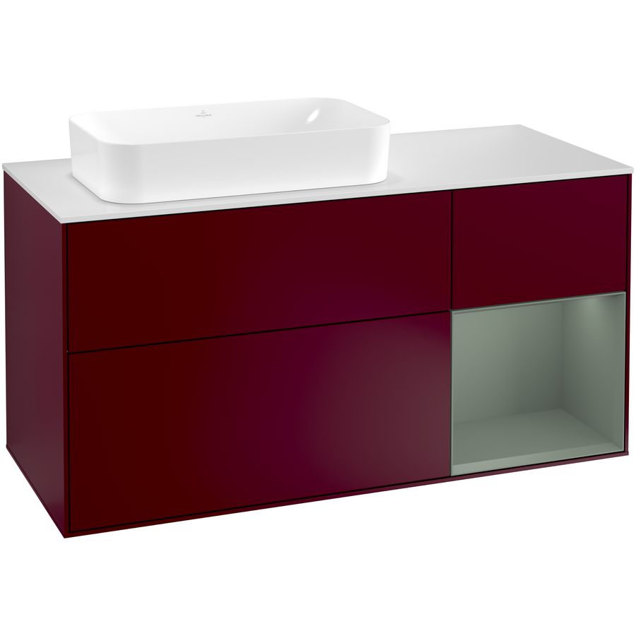 Wastafelonderkast Finion 1200x603x501mm Peony Matt Lacquer F281GMHB