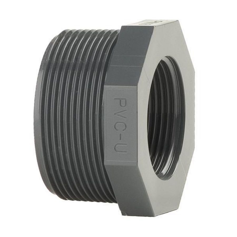 PVC druk verloopring 1.1/2" bu.dr. x 1" bi.dr. PN16