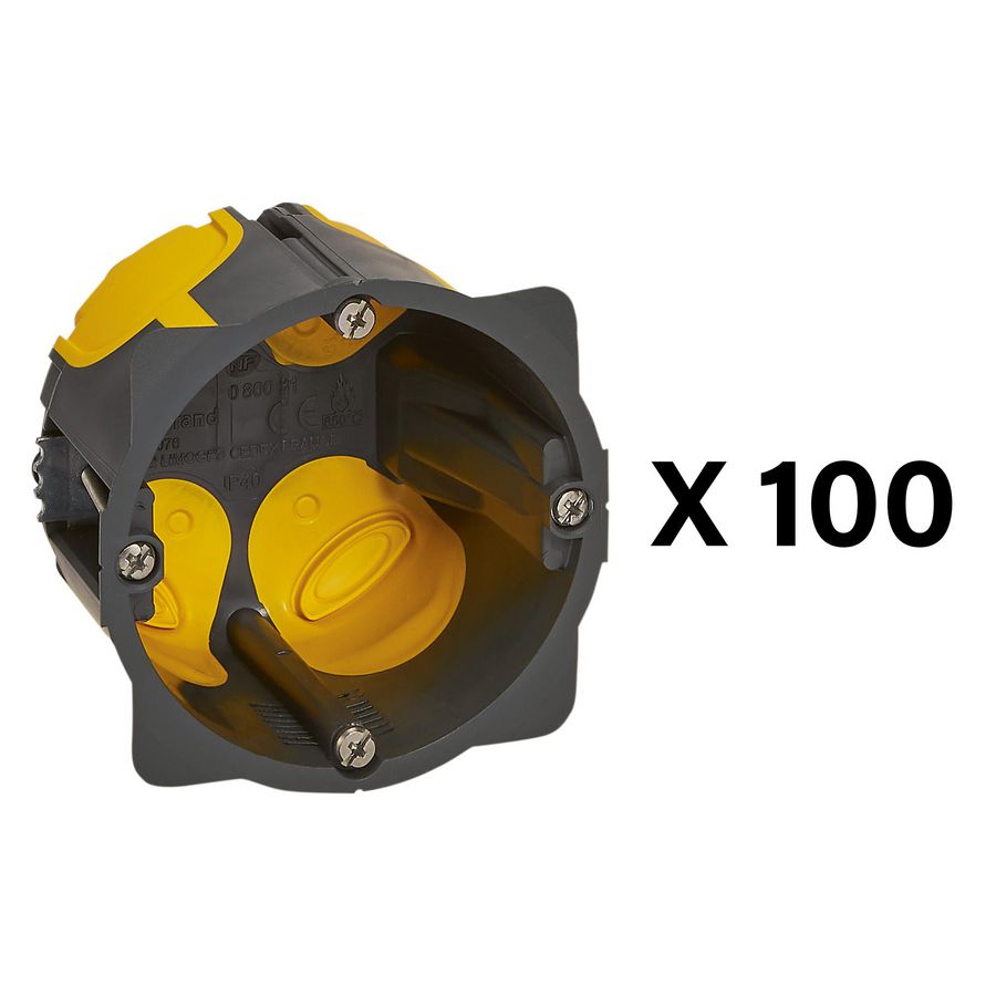 Eco Batibox 1V 50mm diep-Luchtdichte inbouwdoos per 100 stuk