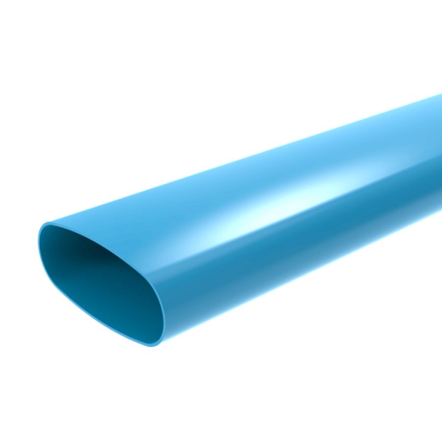 Lengte a 5mtr. kanaal ovaal (195x80mm) PVC luchtverdeelsysteem VENTIZA blauw