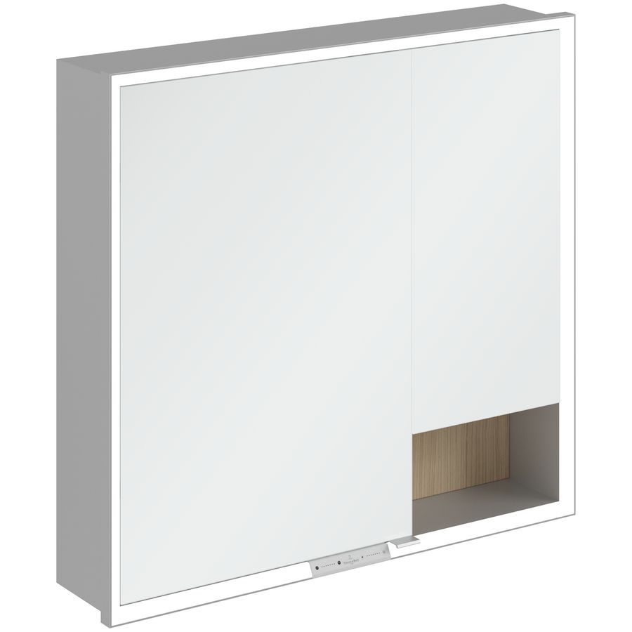 Inbouw-spiegelkast My View+ 800x750x168mm Nordic Oak