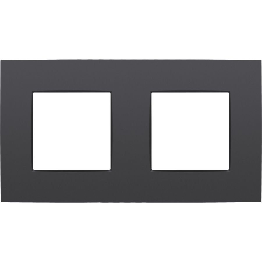 2-voudige afdekplaat hoh 71mm Intense anthracite