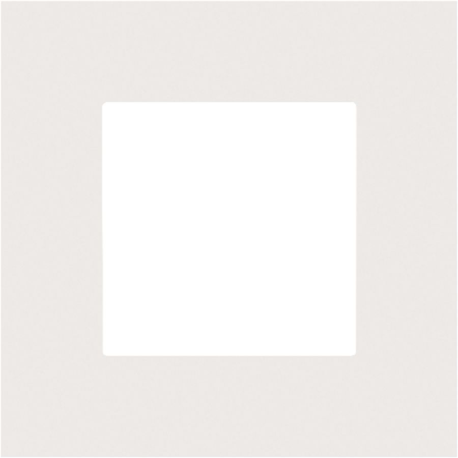 Enkelvoudige afdekplaat Pure steel white