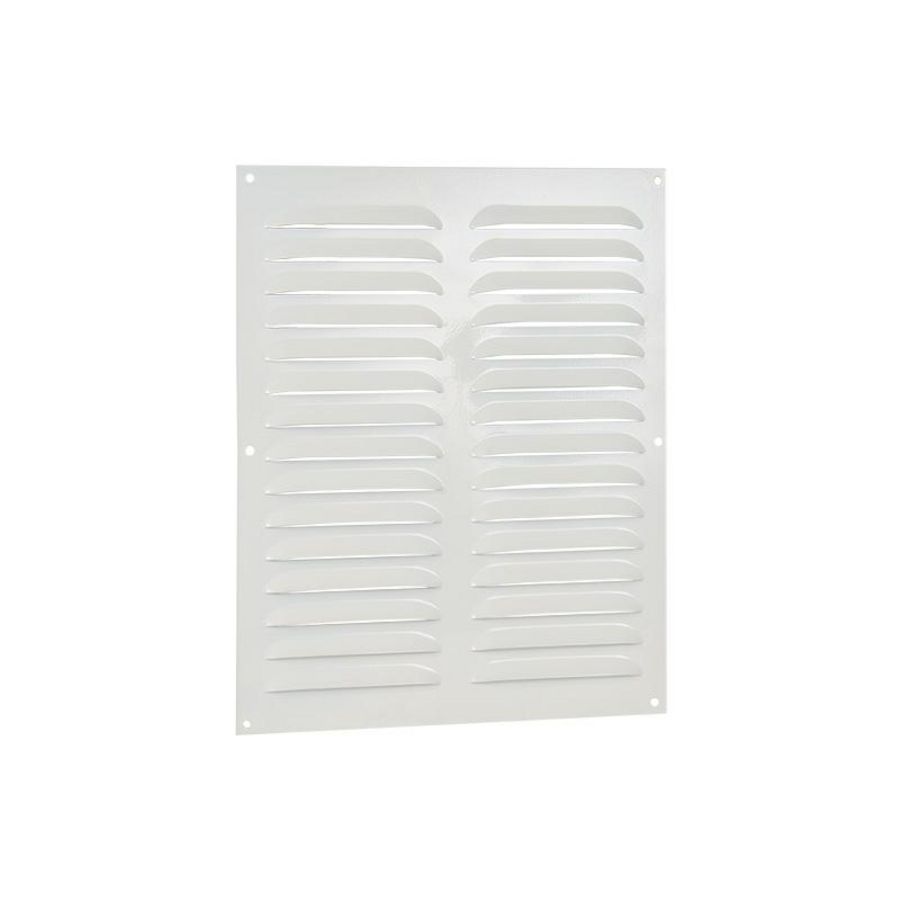 ALU schoepenrooster vlak model 250x300mm wit